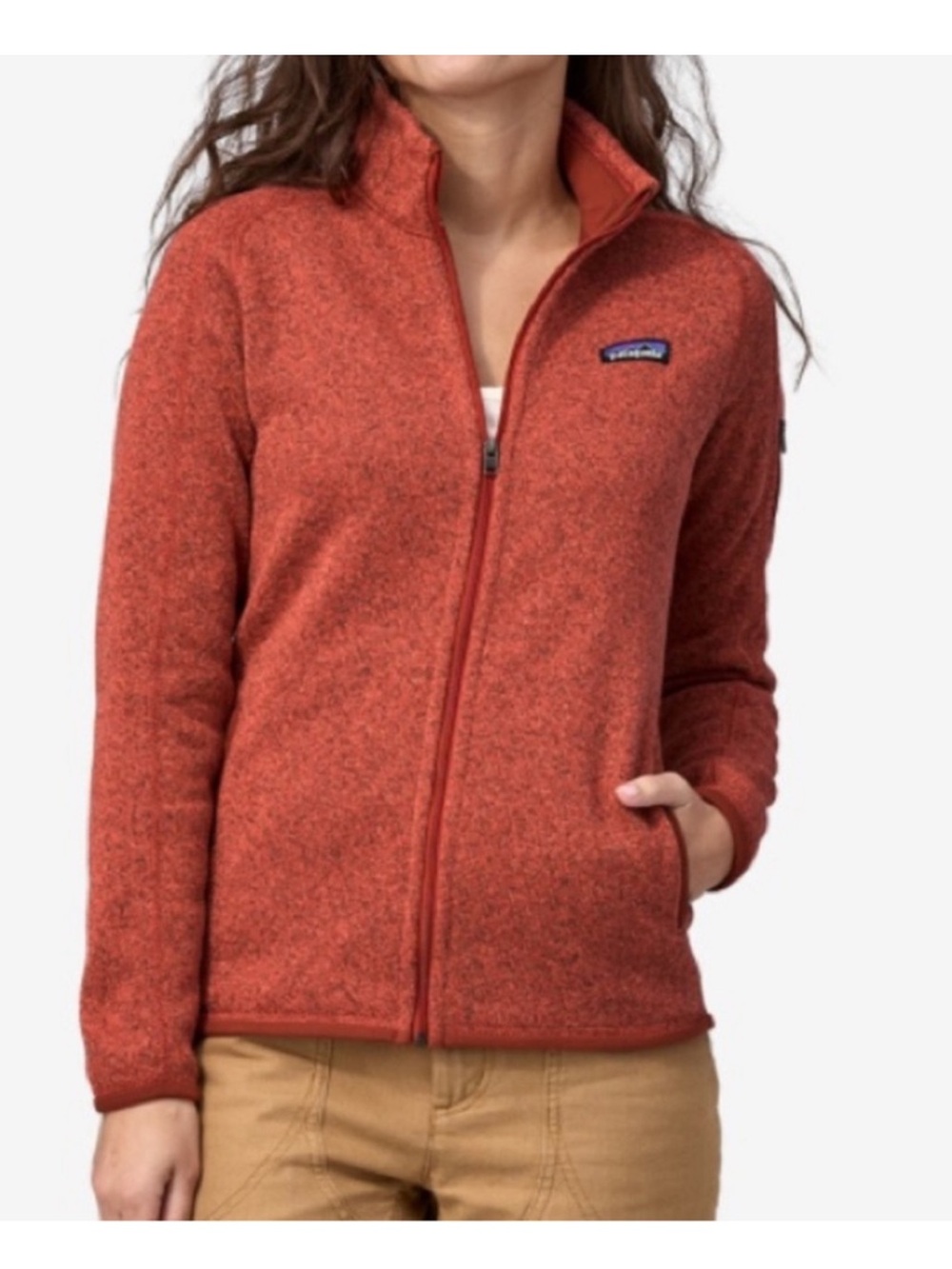 Patagonia Women's Full-Zip Sweater Jacket in Pimiento Red